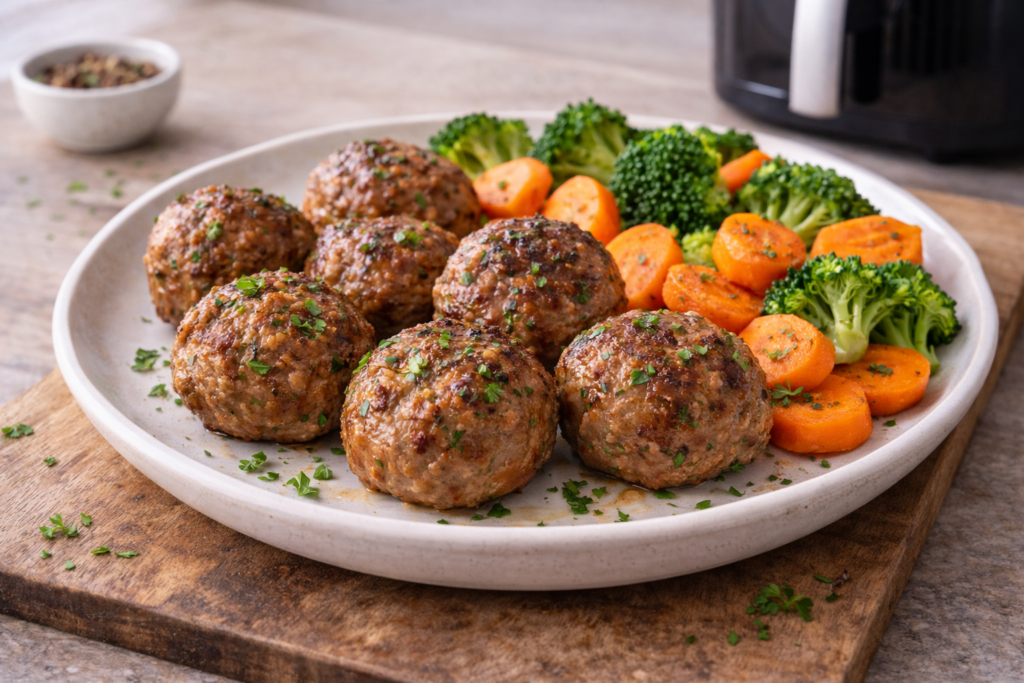 Almôndegas fitness na Air Fryer​