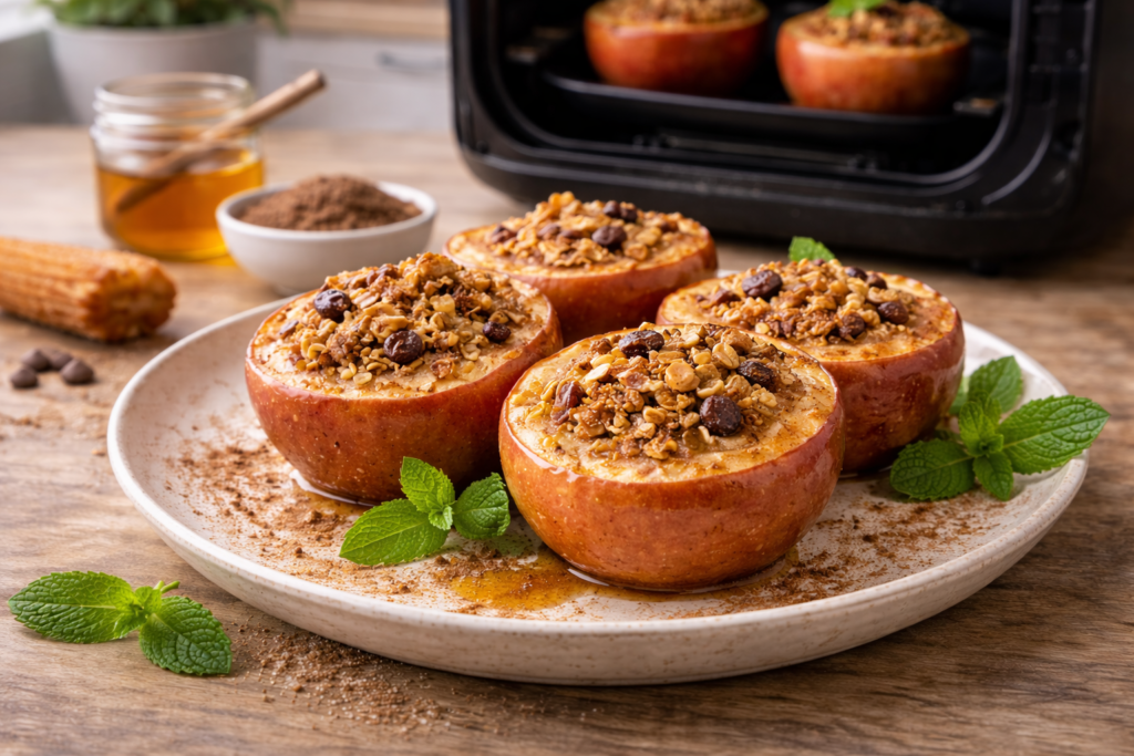 Maçã assada com canela